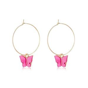 CLEARANCE ** PRICE FIRM **  Darling Butterfly Hoops